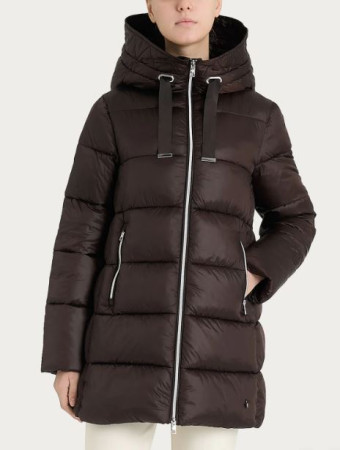 Piumino Lungo Donna "DQ73KO" Ragno col. CHOCOLATE tg. 42-44-46-48