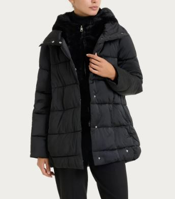 Piumino con Cappuccio Donna "DQ60KO" Ragno col. NERO tg. 46-48-50